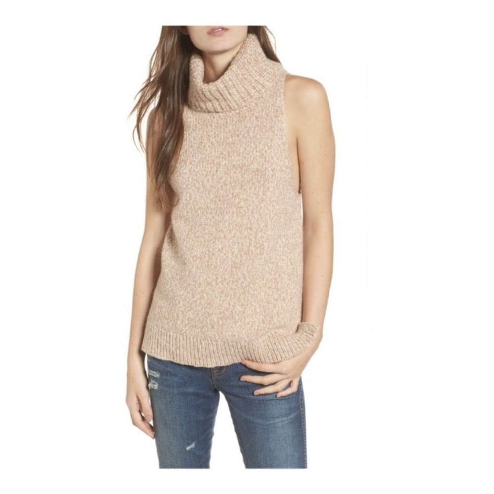 Madewell Slouchy Merino Wool Sleeveless Cowl Neck Sweater